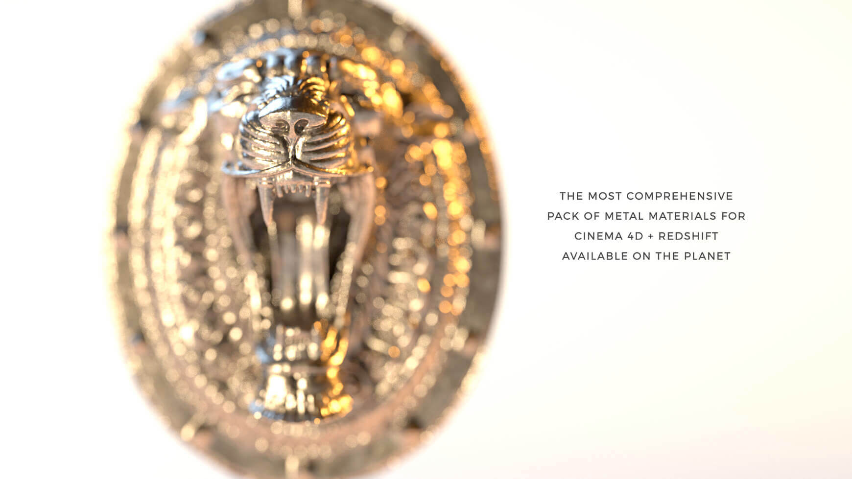 260多个Redshift金属质感钢铁黄金银铜等材质预设C4D素材包