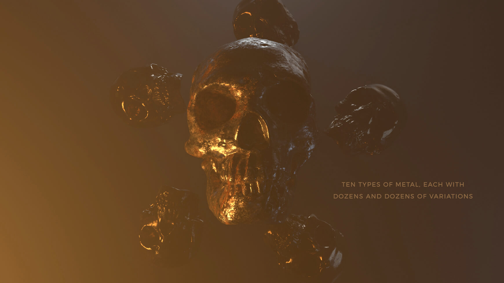 260多个Redshift金属质感钢铁黄金银铜等材质预设C4D素材包