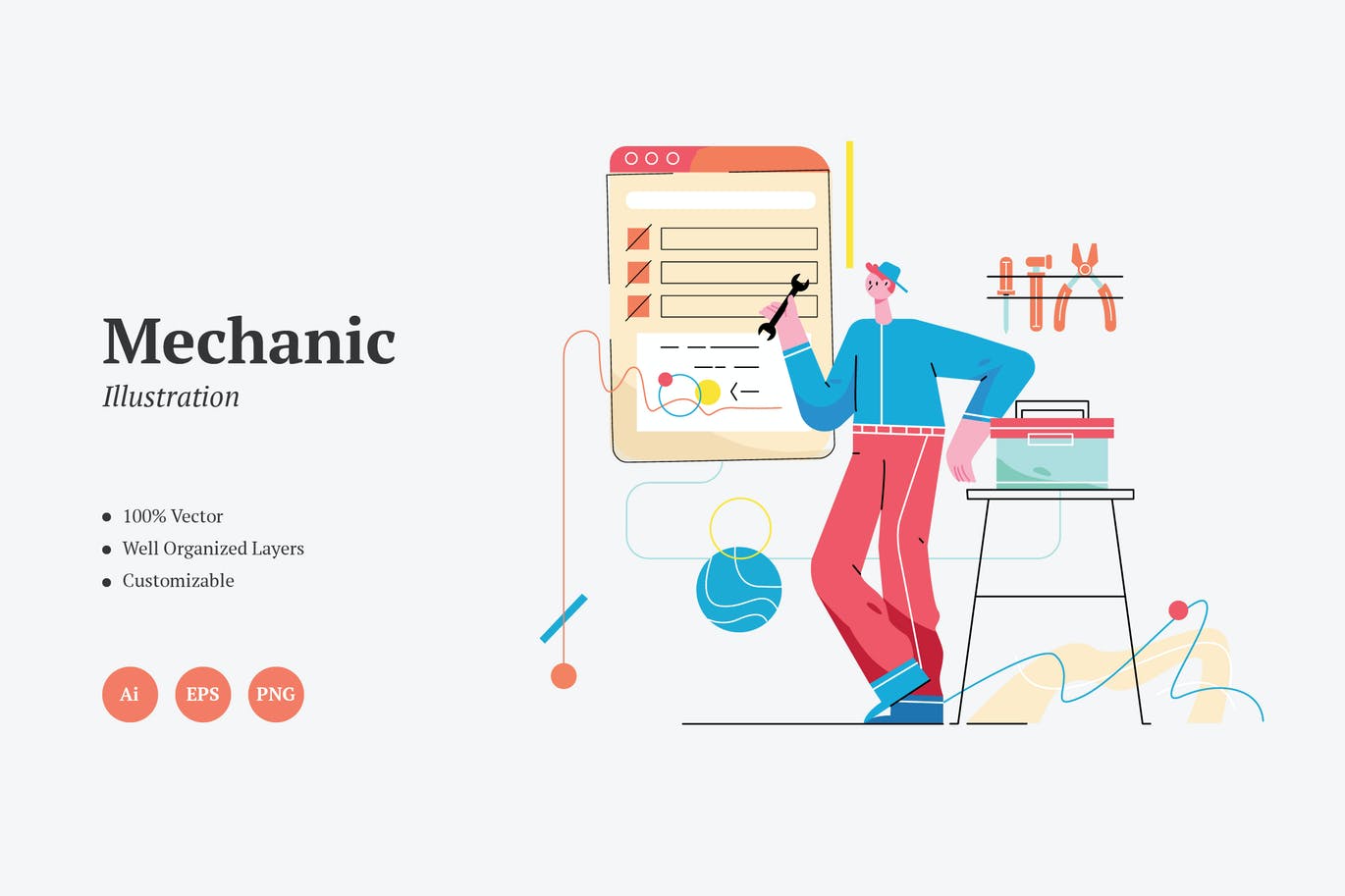 高端时尚扁平化矢量插画banner海报素材