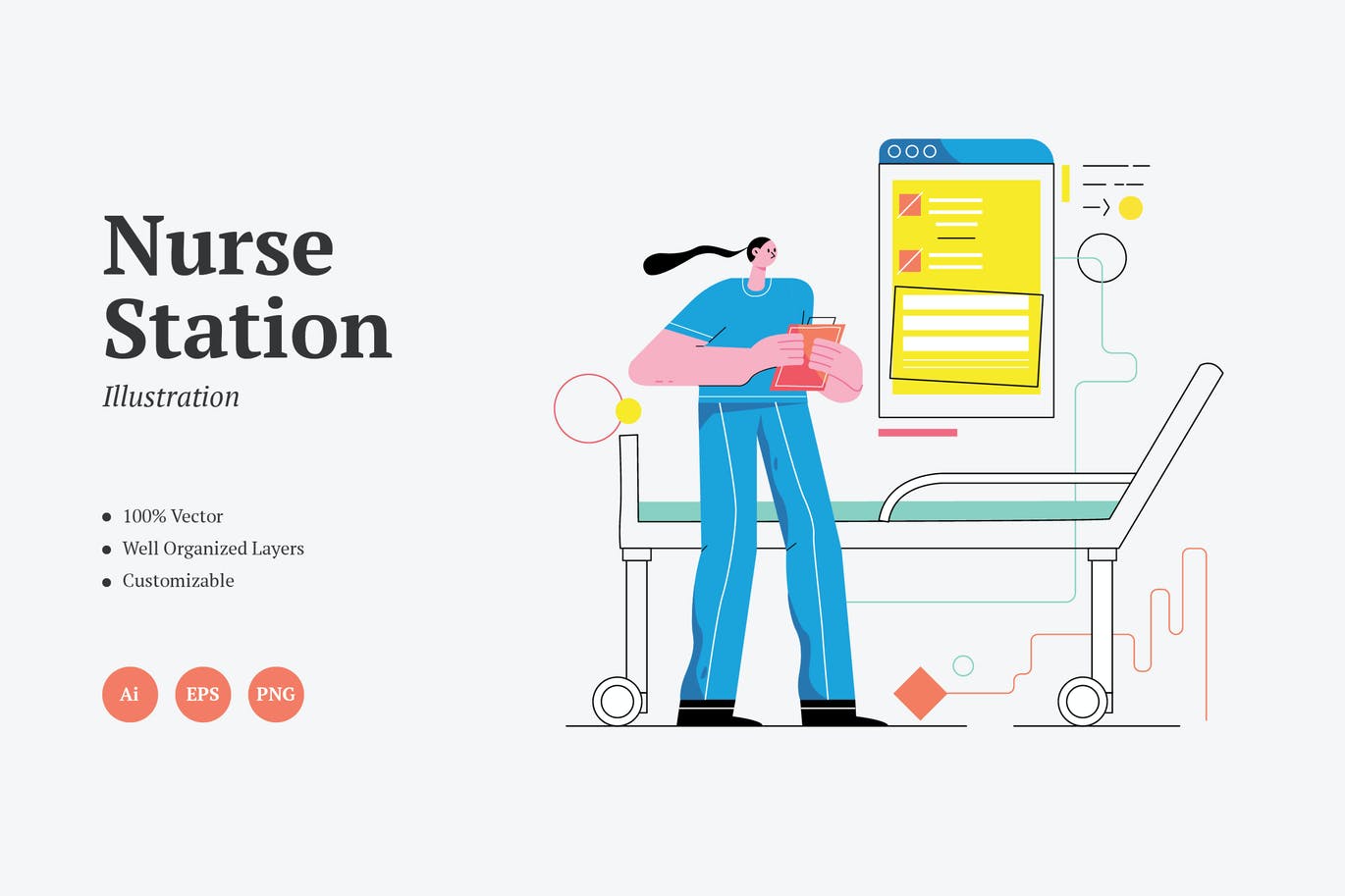 高端时尚扁平化矢量插画banner海报素材