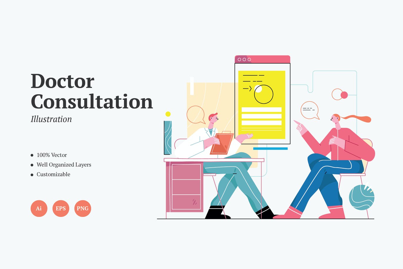 高端时尚扁平化矢量插画banner海报素材