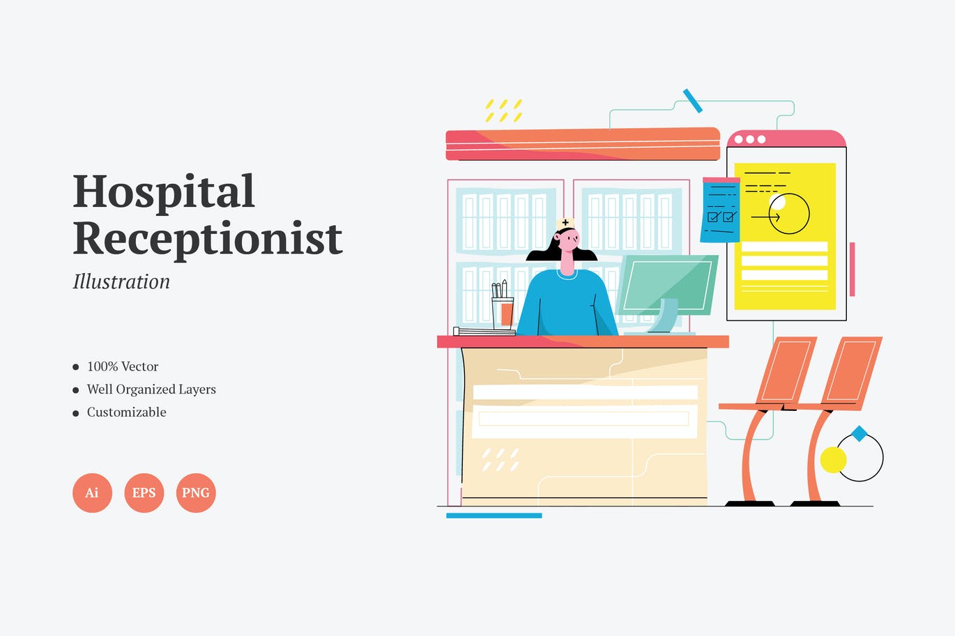 高端时尚扁平化矢量插画banner海报素材