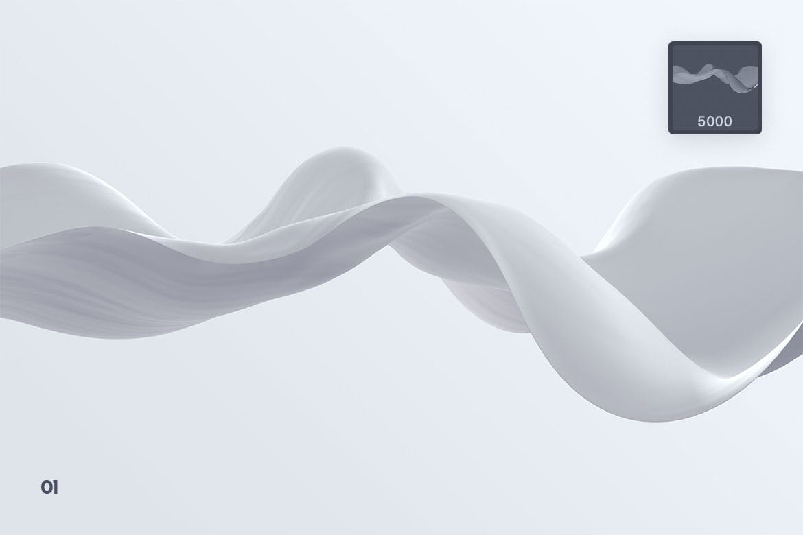 优雅高端的波浪织物Photoshop笔刷素材