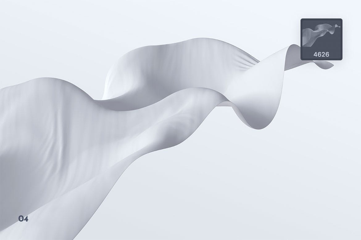 优雅高端的波浪织物Photoshop笔刷素材