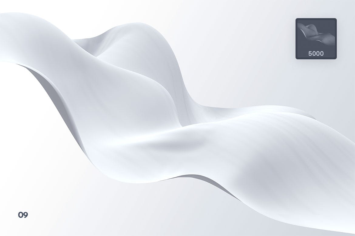 优雅高端的波浪织物Photoshop笔刷素材