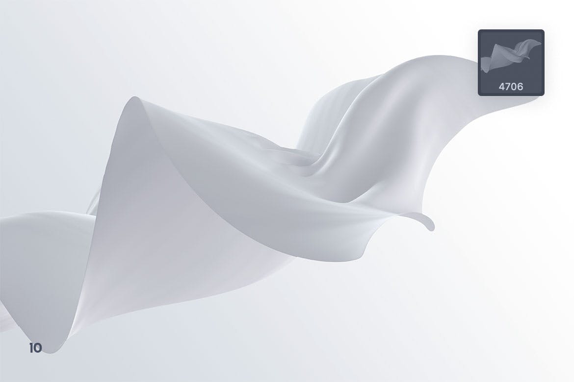 优雅高端的波浪织物Photoshop笔刷素材