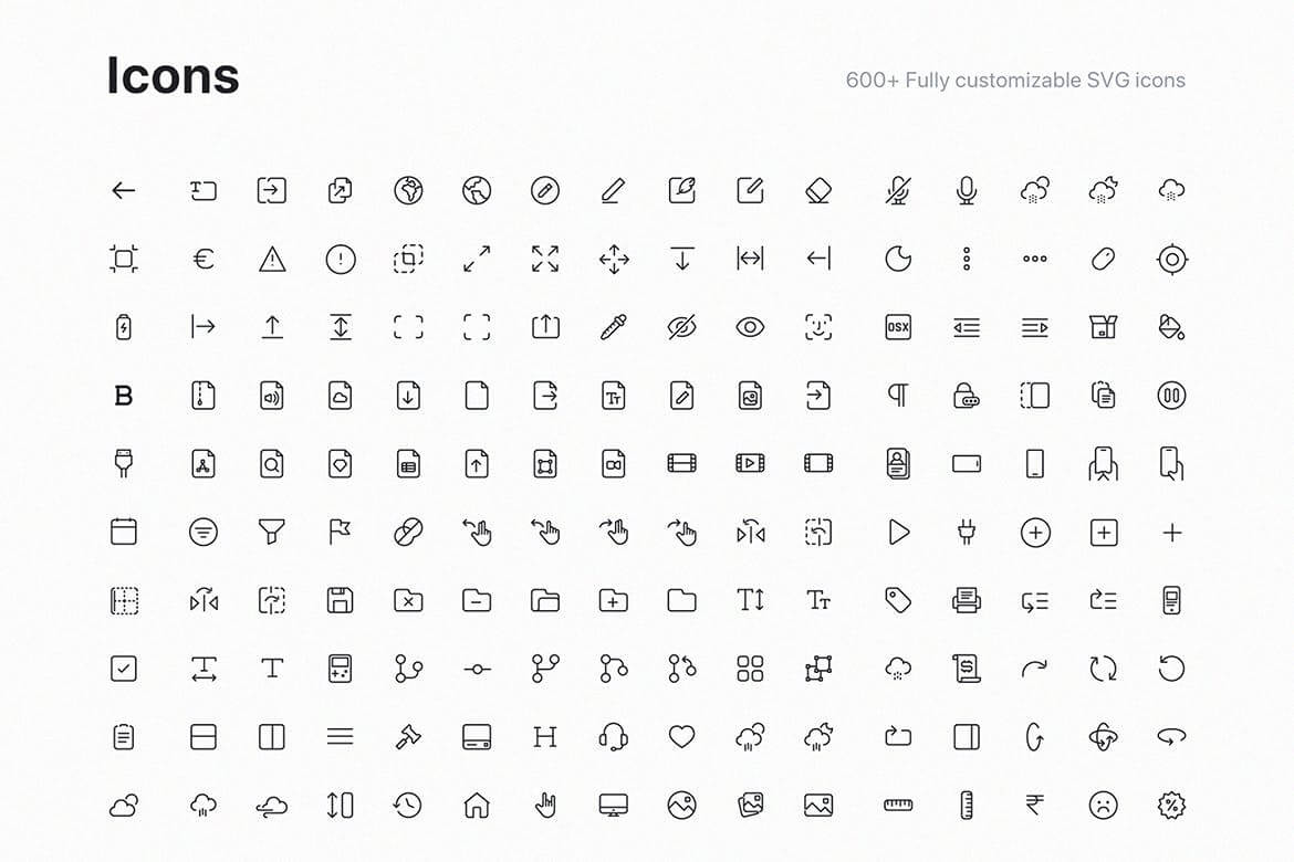 一套黑白色调时尚电商APP UI KIT