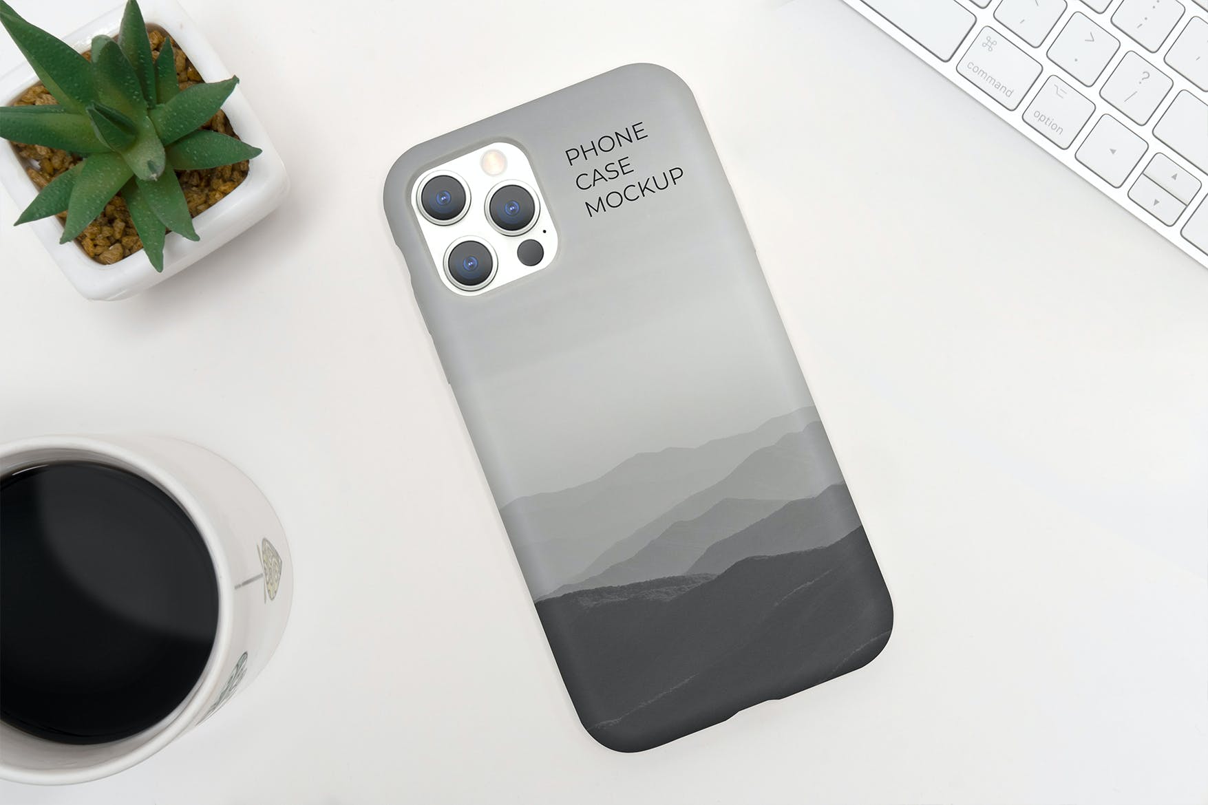 iPhone手机透明保护壳外观设计样机模板 iPhone Clear Case Mock-Up’s – 设计小咖