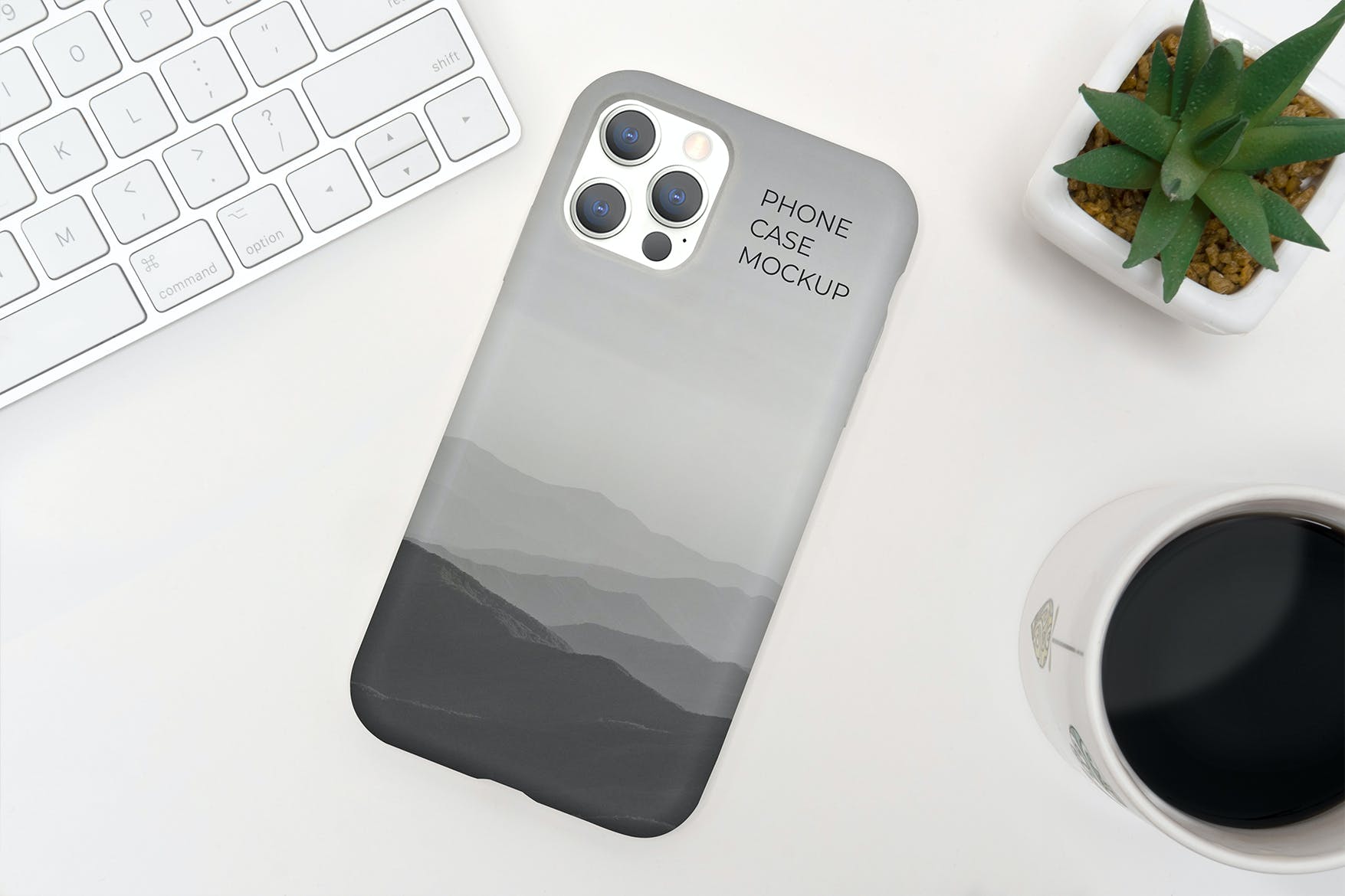 一套个性的手机壳设计展示PSD样机素材