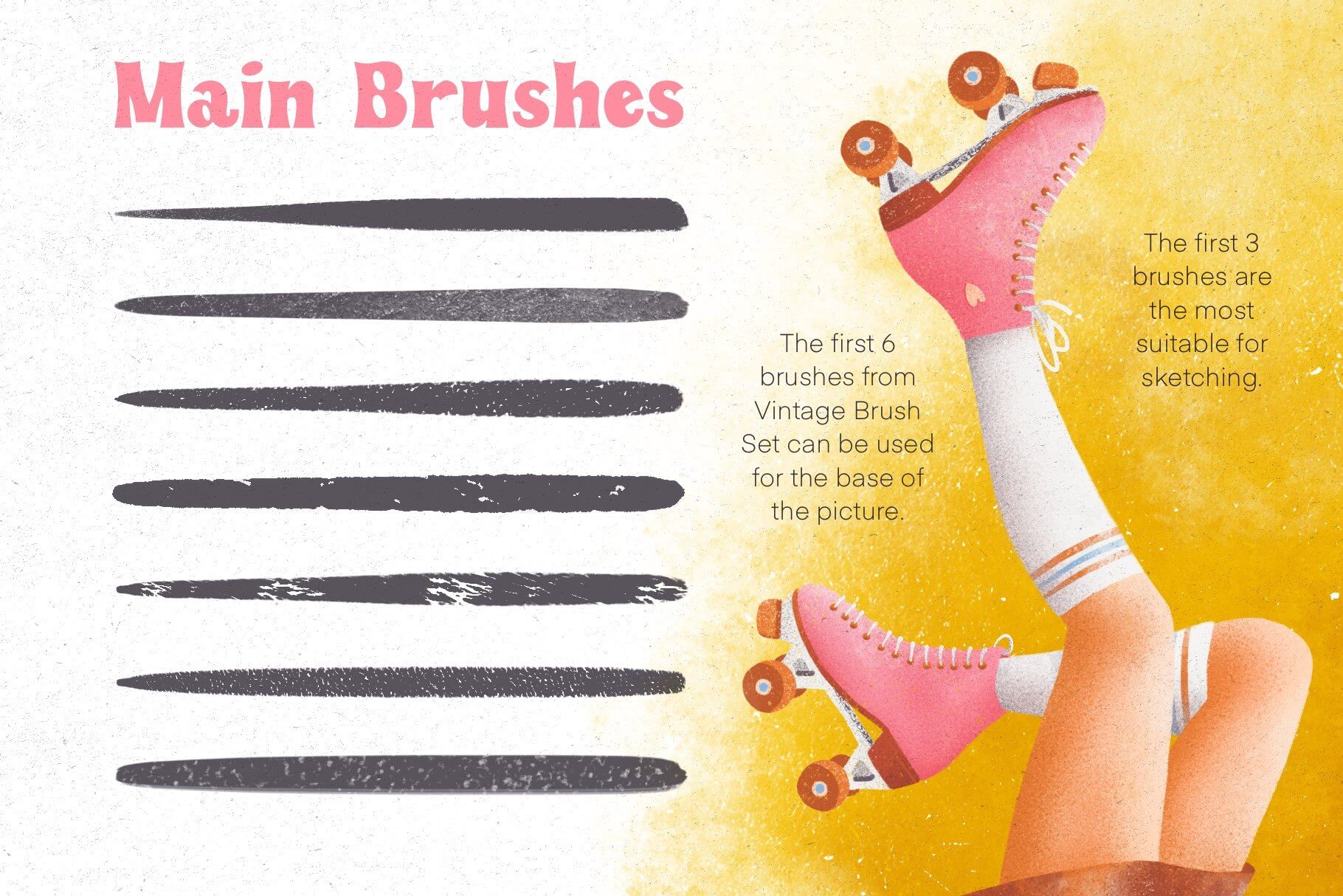 一套复古唯美的纹理Procreate笔刷素材包