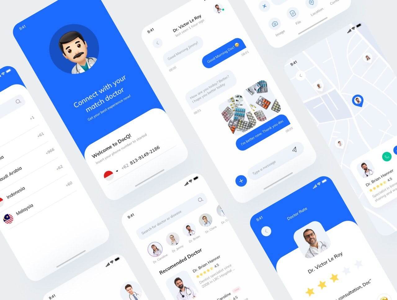 20+医生在线问诊APP UI界面