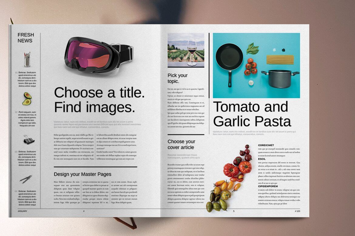 报纸杂志画册风格VI设计素材模板