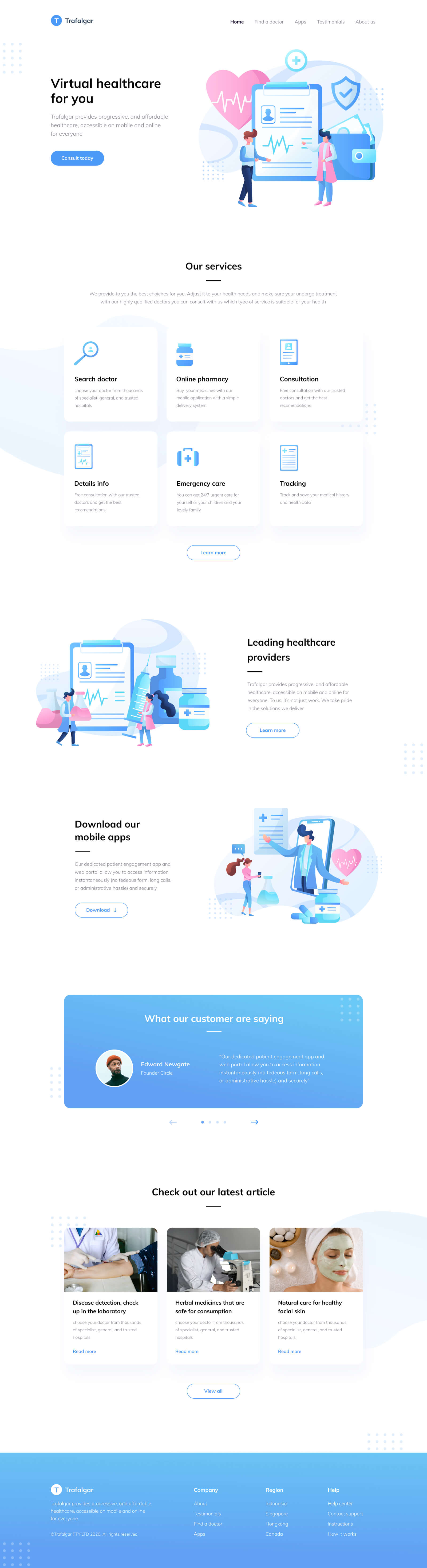 干净清爽的医疗行业网页登录页面UI素材（Figma）