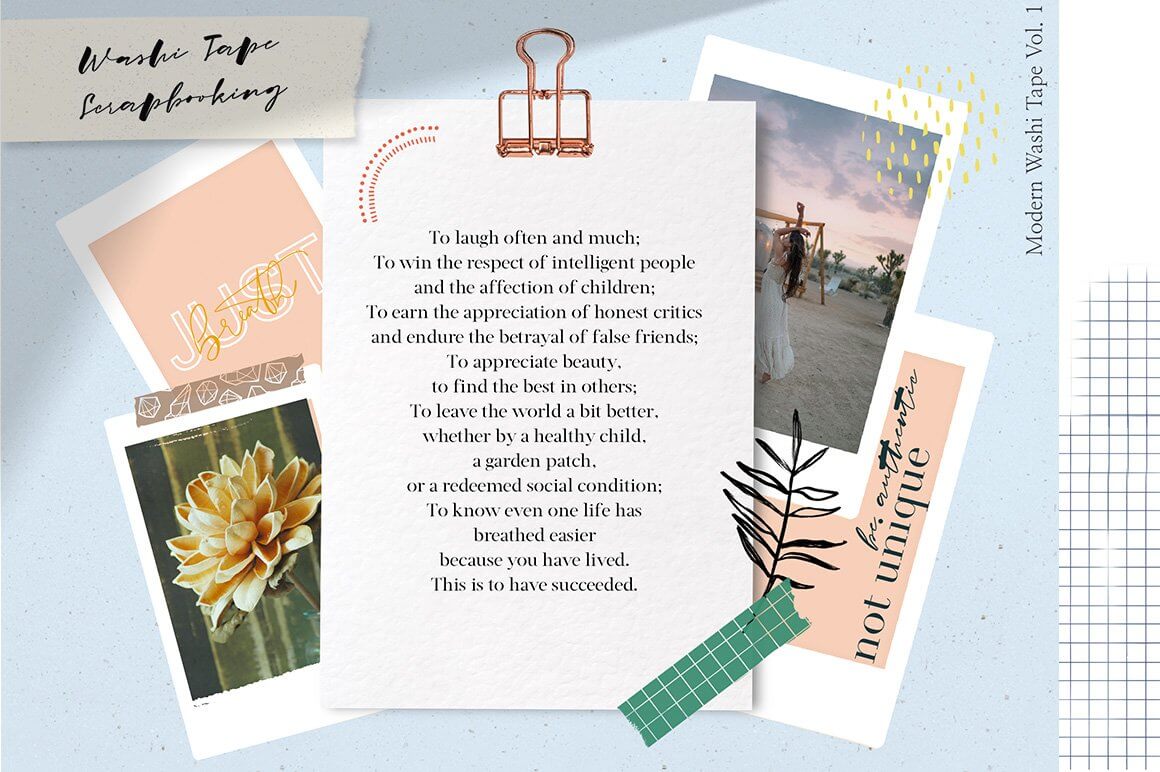 200+装饰纸胶带Procreate笔刷素材包