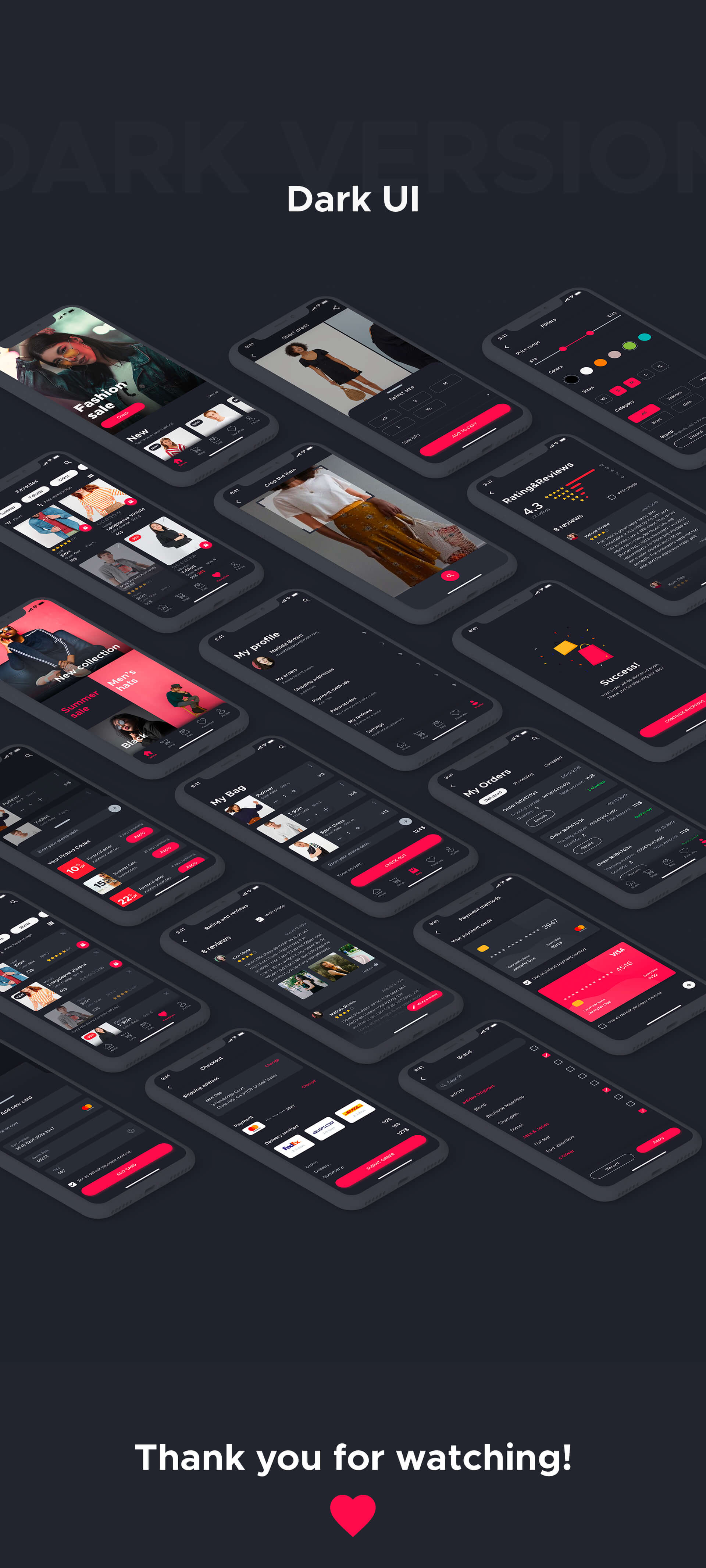 总共42个完整移动电商手机APP UI页面素材包（Figma）