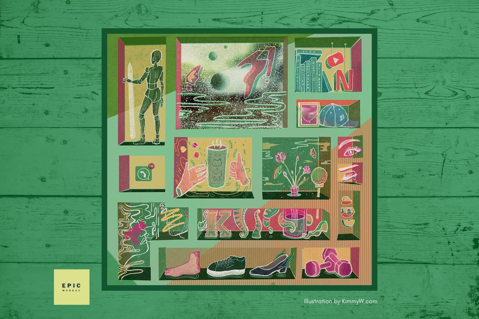 复古优雅水彩Procreate插画笔刷素材