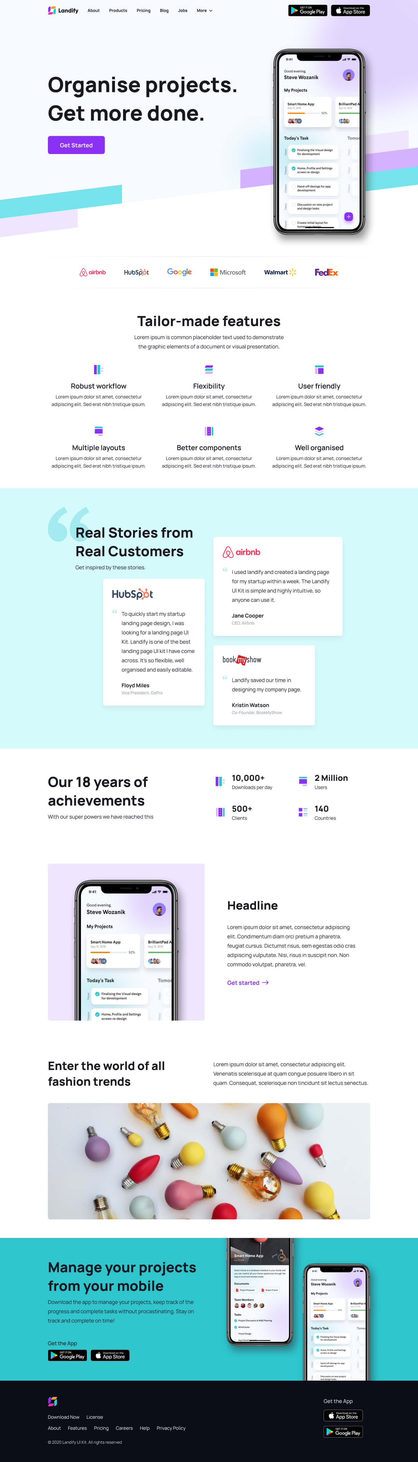 一套非常全的WEB官网登陆页面UI设计模板