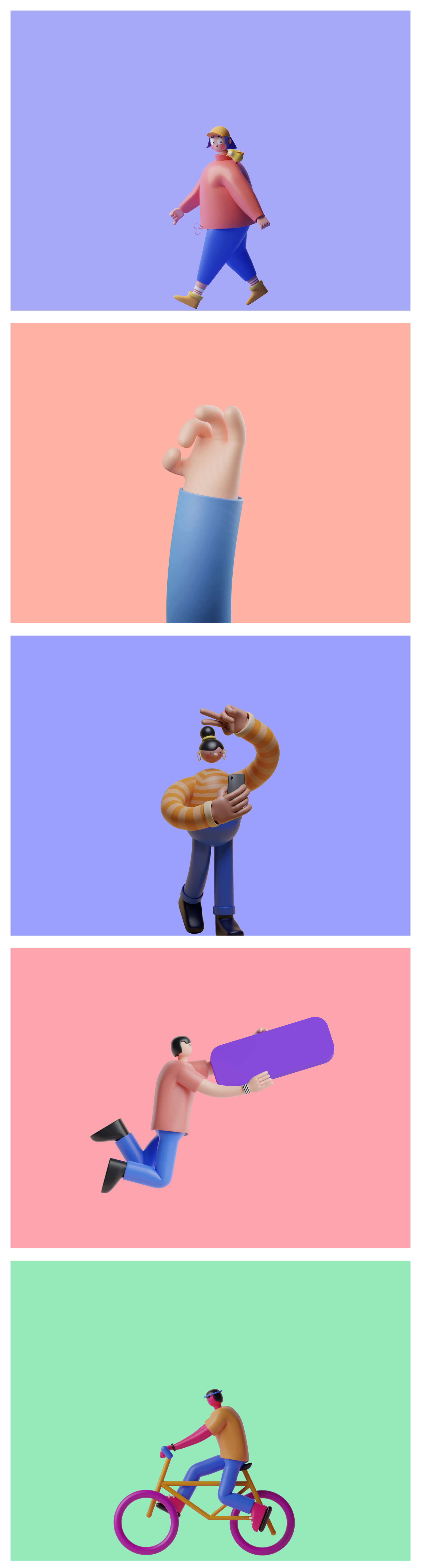 3D手工卡通插画风格素材（Figma格式）