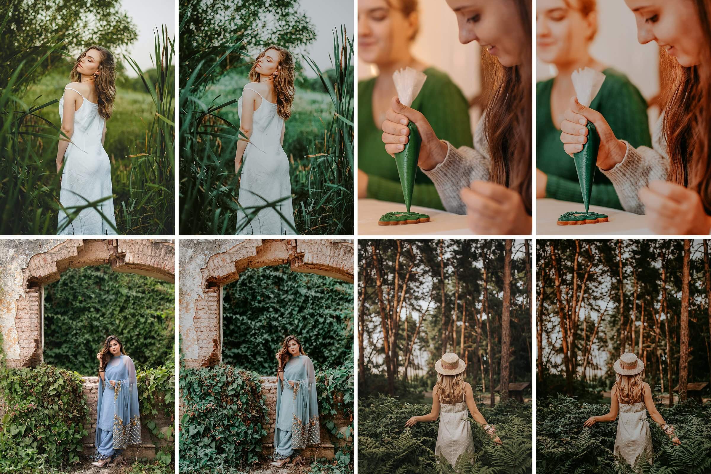 100个清新自然的绿色色调LR照片预设滤镜