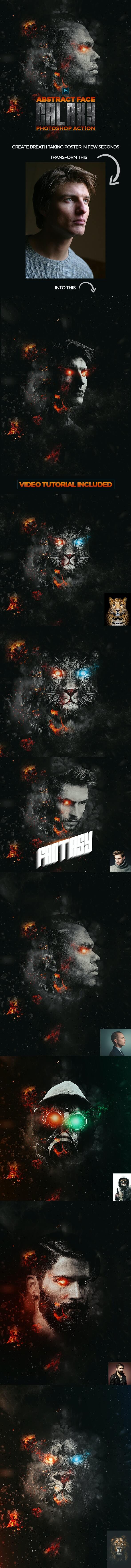 恐怖抽象的熔岩效果PS动作下载