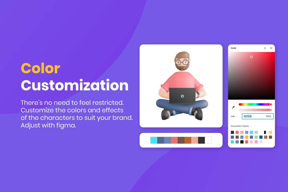 高端时尚C4D立体人物插画素材模型合集