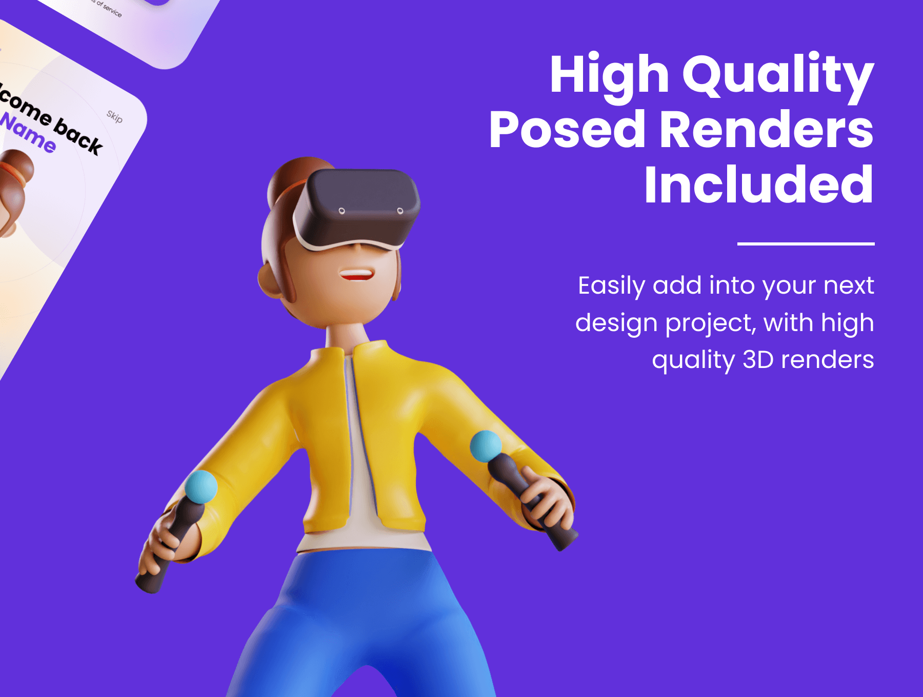 一套精致又有趣味的3D人物插图素材