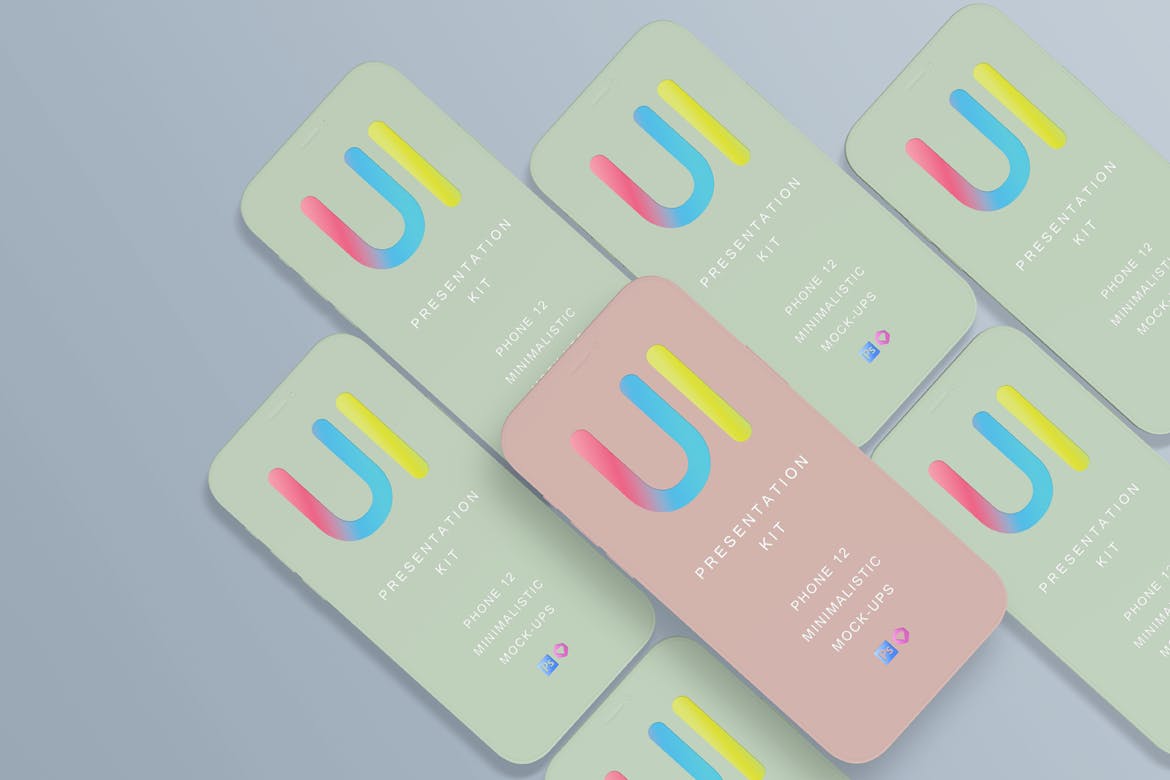 响应式简约设备套件UI样机展示PSD素材