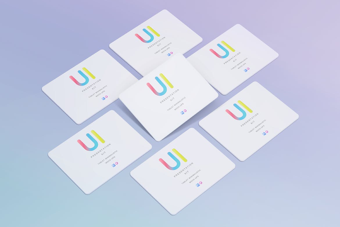 响应式简约设备套件UI样机展示PSD素材