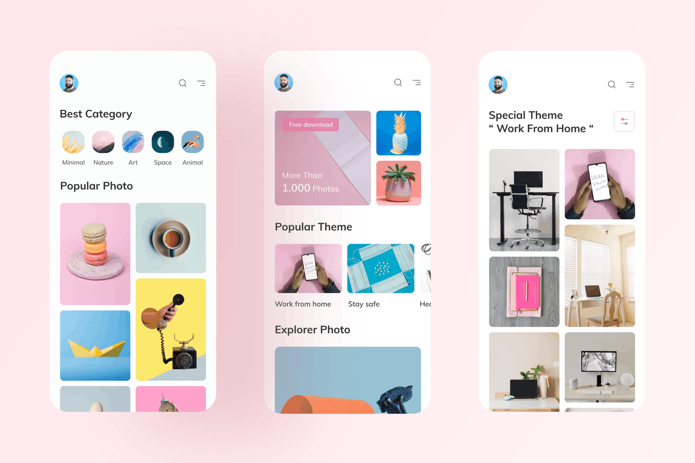 图片美图社区分享APP UI KITS素材