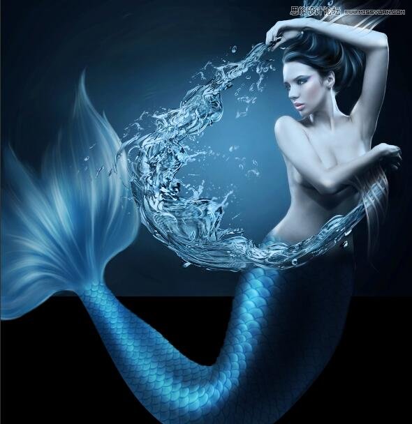 巧用PS合成创意美人鱼海报