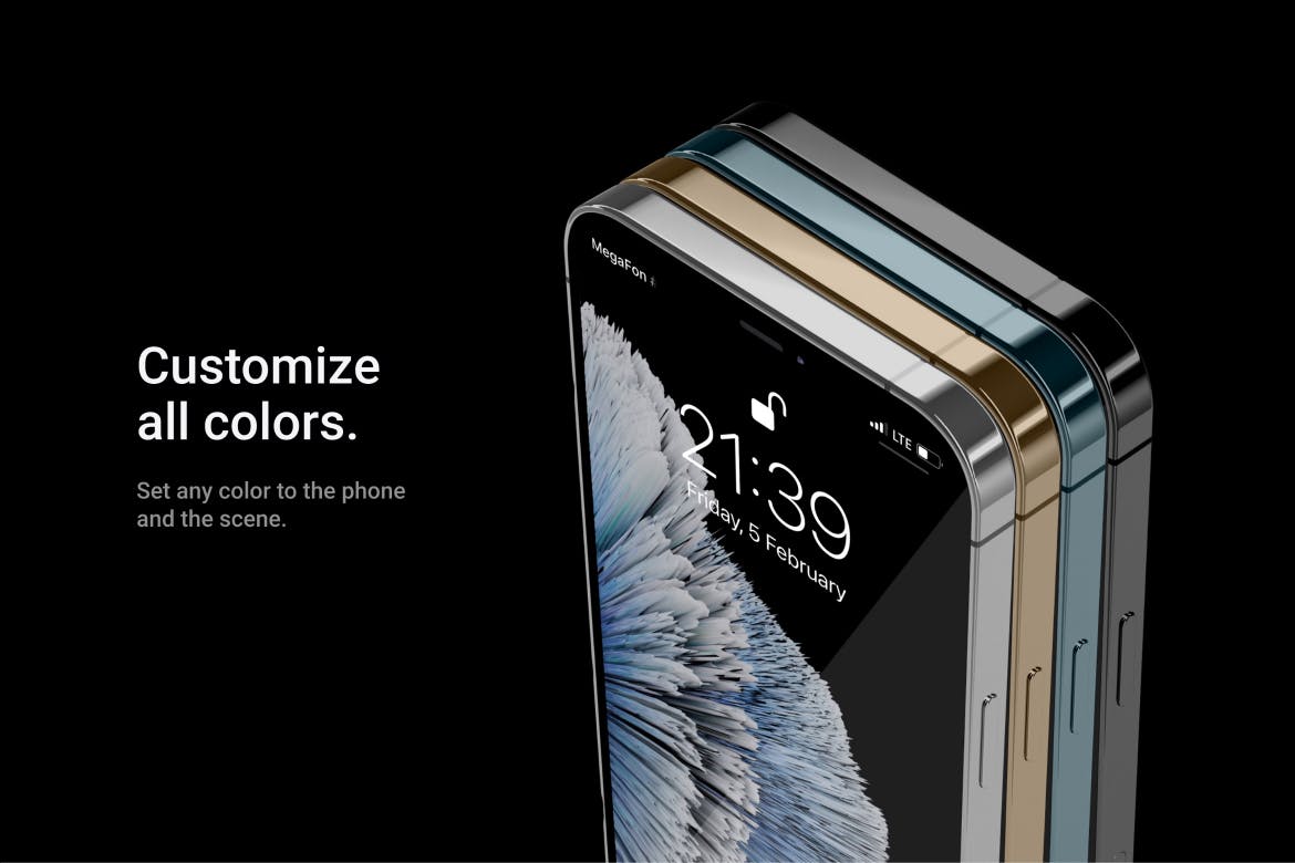 20个非常漂亮的iPhone 12 Pro手机样机PSD素材包