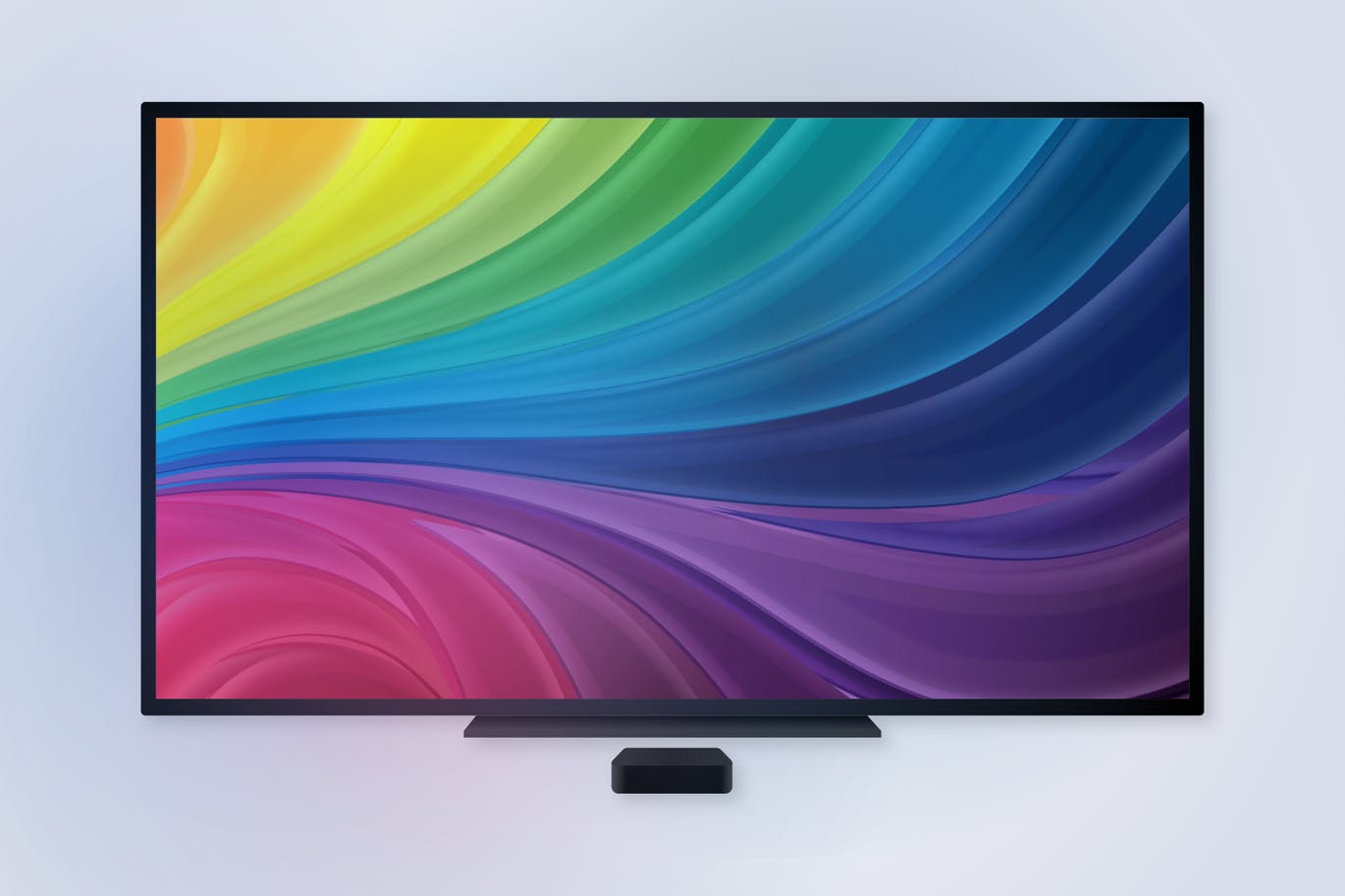 3个不同场景的电视和Apple TV UI样机PSD展示素材