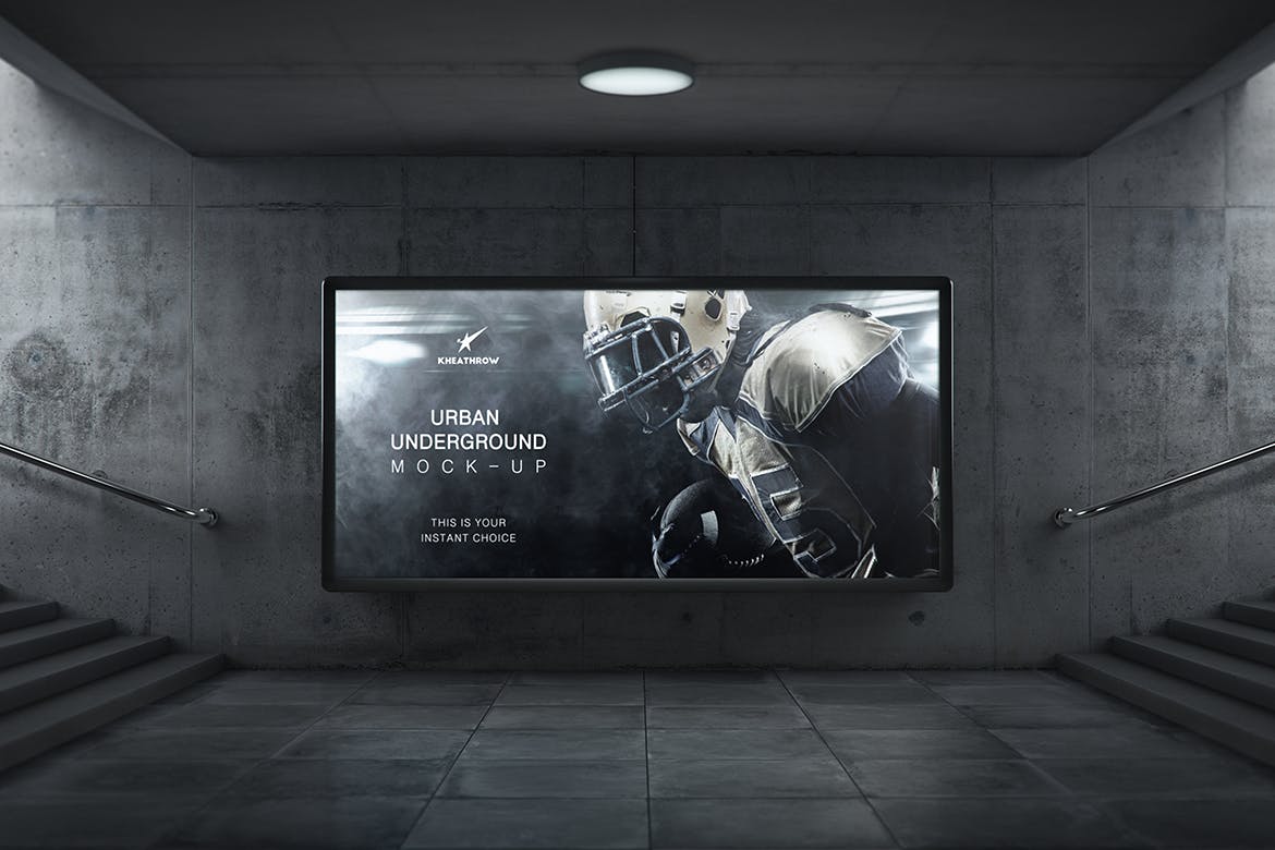 10个非常高品质的都市地铁公交站车站灯箱广告牌VI样机PSD素材包