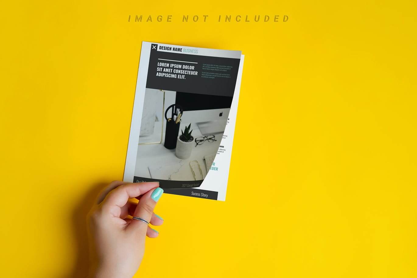 简约好用手持海报门票入场券VI设计PSD样机素材模板