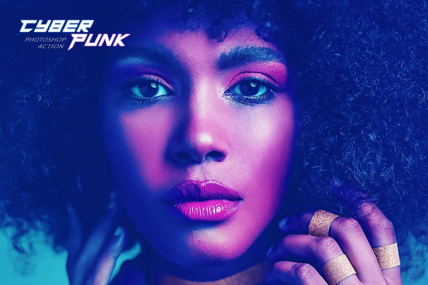 一套高品质赛普朋克风格调色PS动作