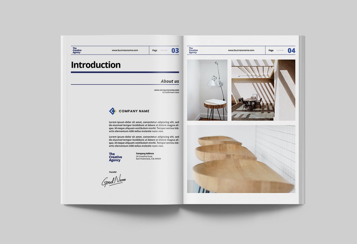 一套简约专业的商业计划书VI设计版式