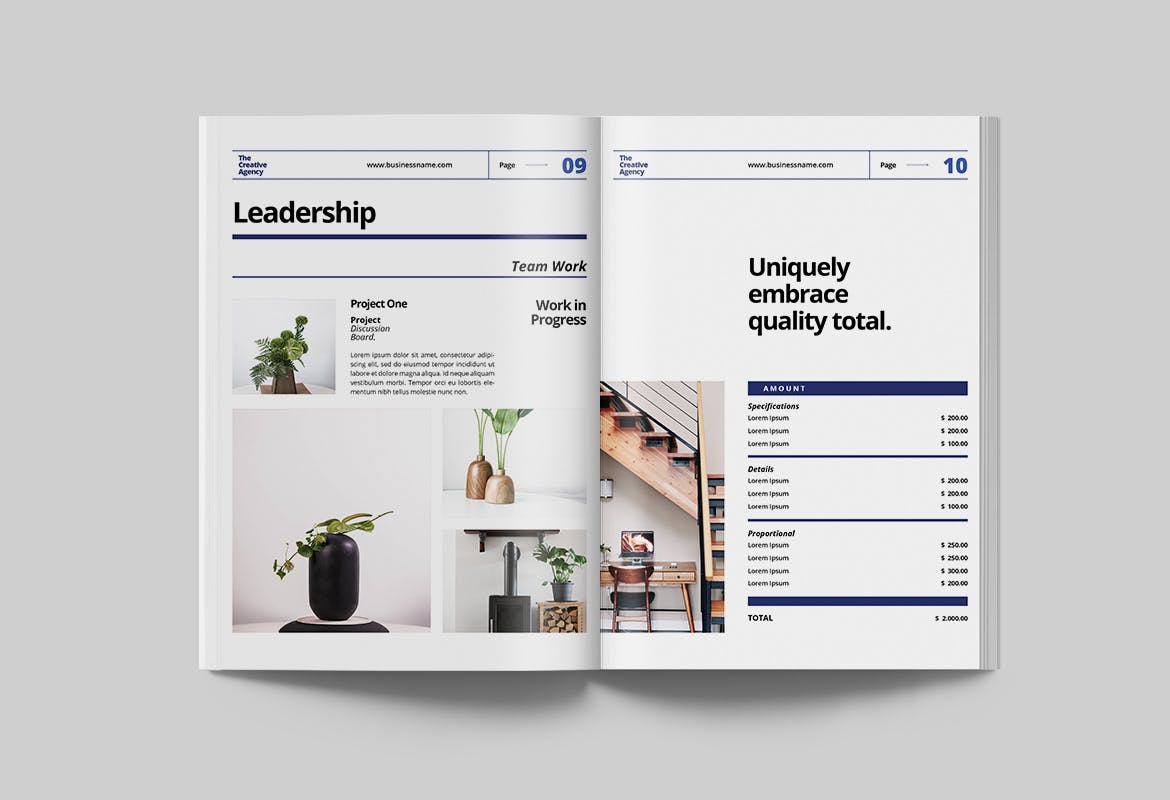 一套简约专业的商业计划书VI设计版式