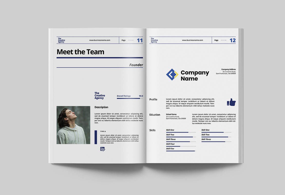 一套简约专业的商业计划书VI设计版式