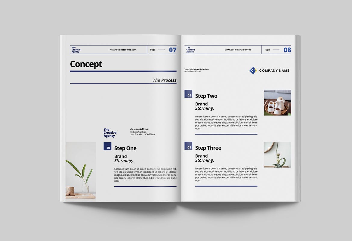 一套简约专业的商业计划书VI设计版式