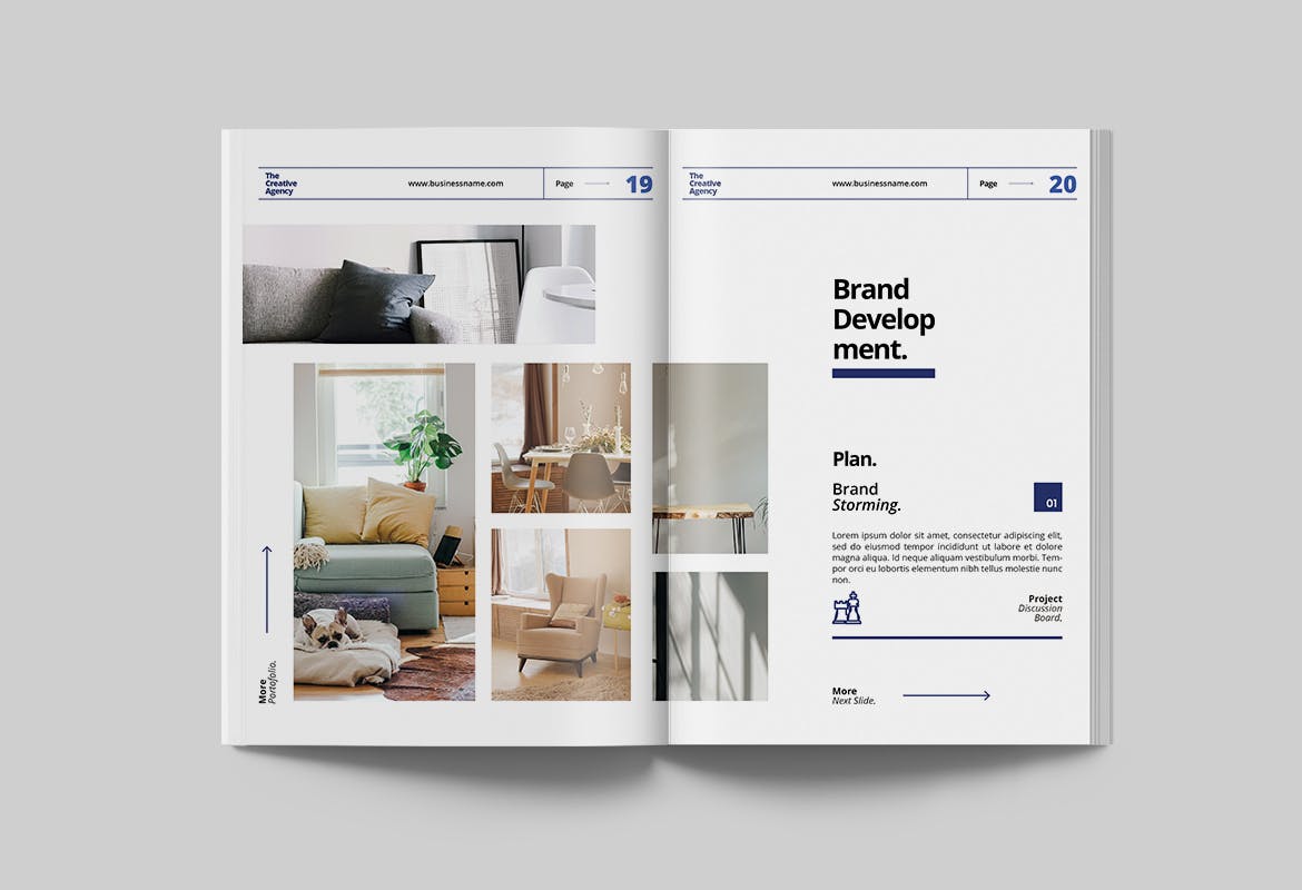 一套简约专业的商业计划书VI设计版式