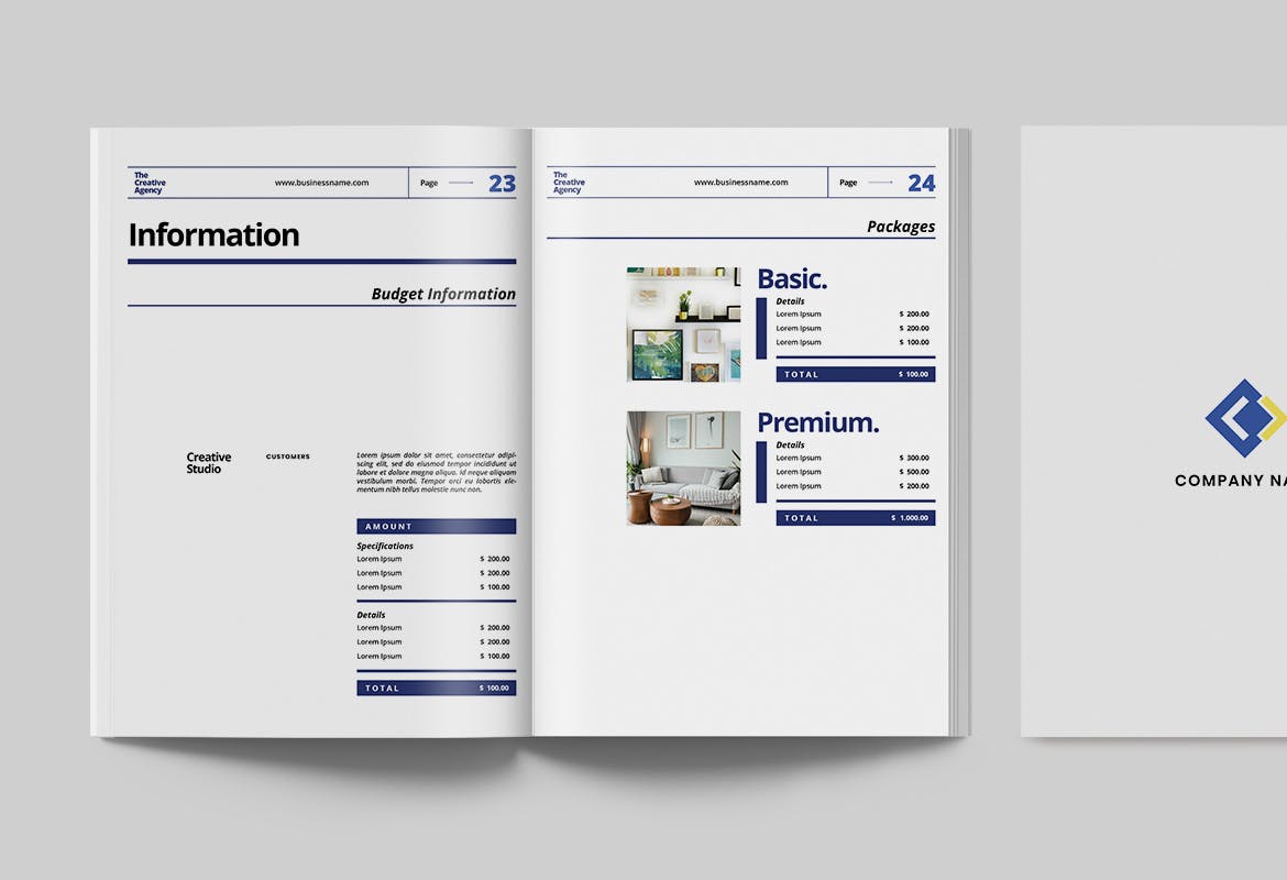 一套简约专业的商业计划书VI设计版式