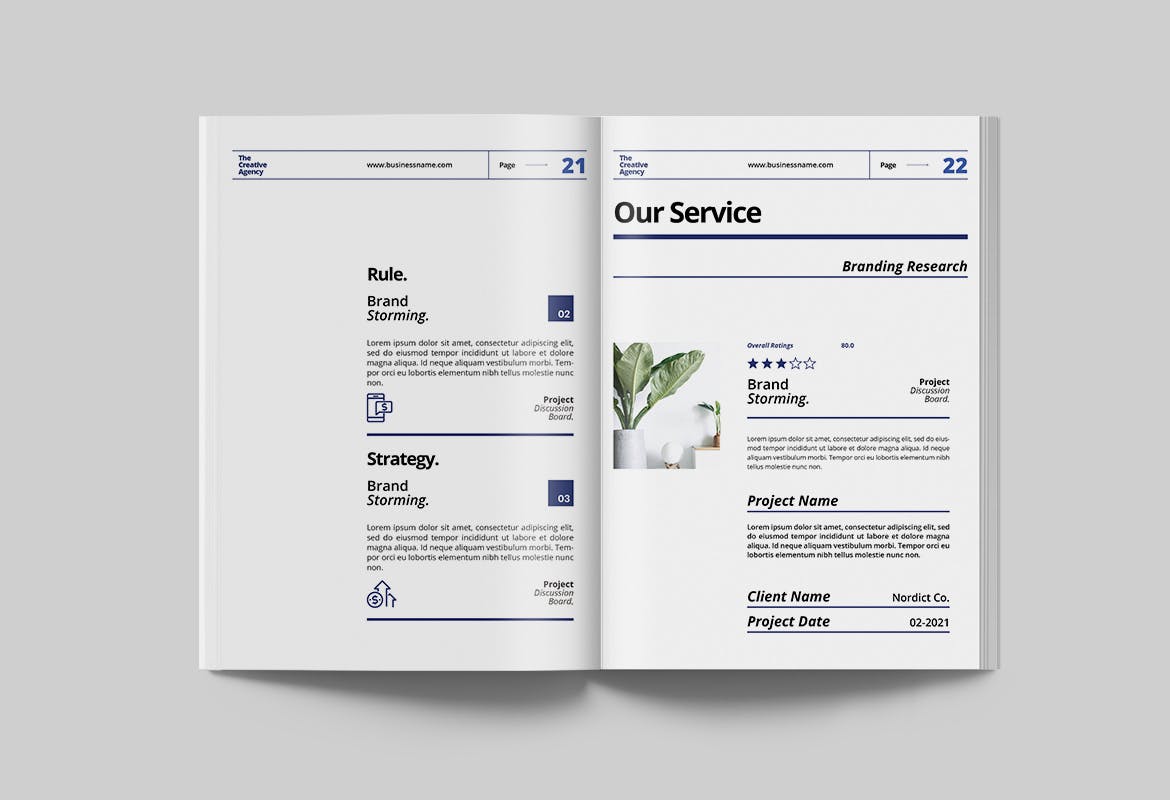 一套简约专业的商业计划书VI设计版式