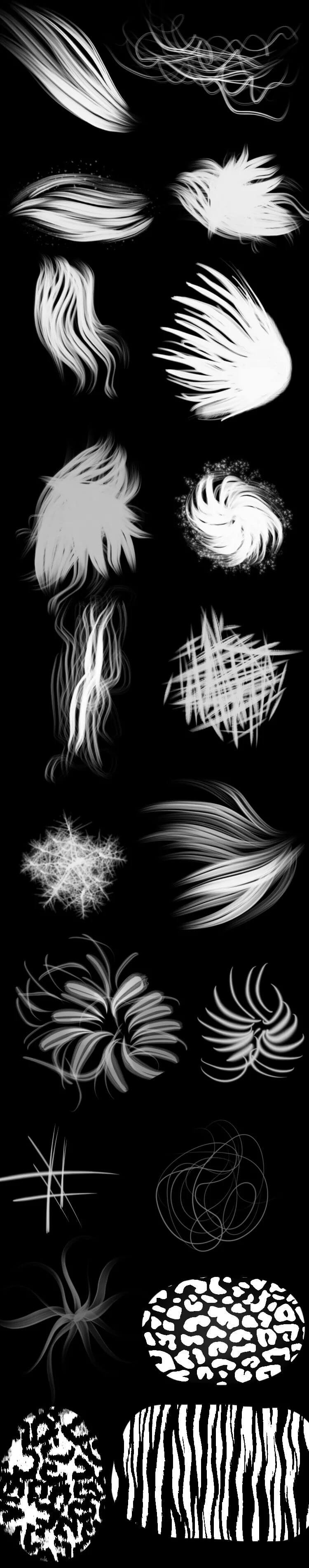 再也不用慢吞吞画毛发了!!试试这13款procreate和PS笔刷吧!