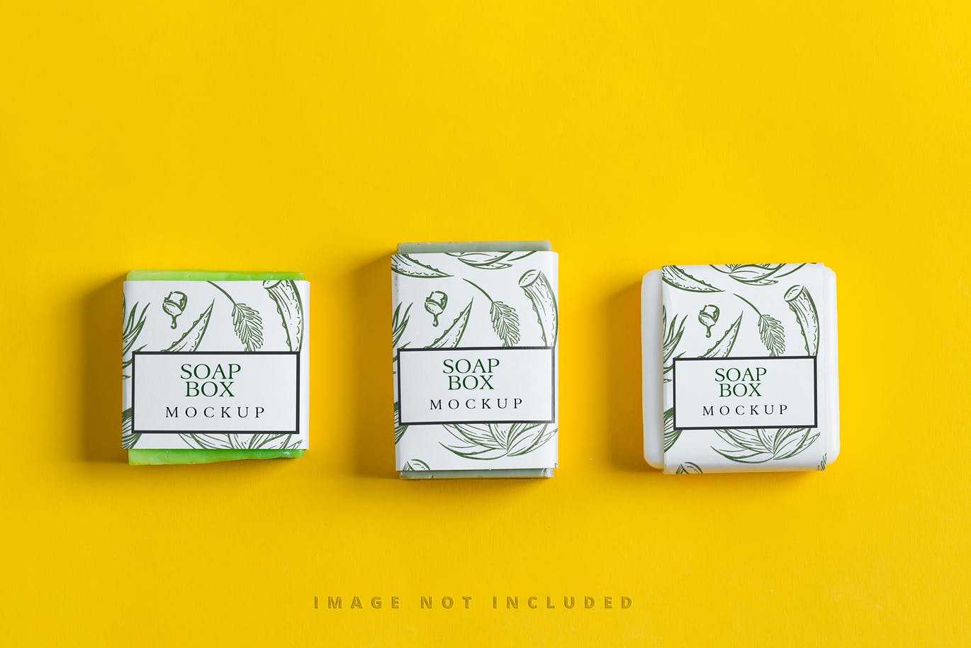 高端逼真肥皂香皂包装设计VI样机PSD素材