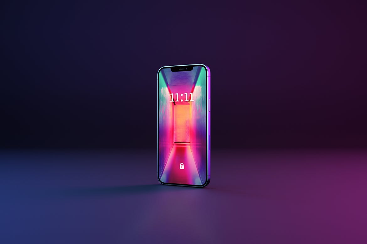 一套非常时尚的多角度iPhone APP UI样机PSD素材包