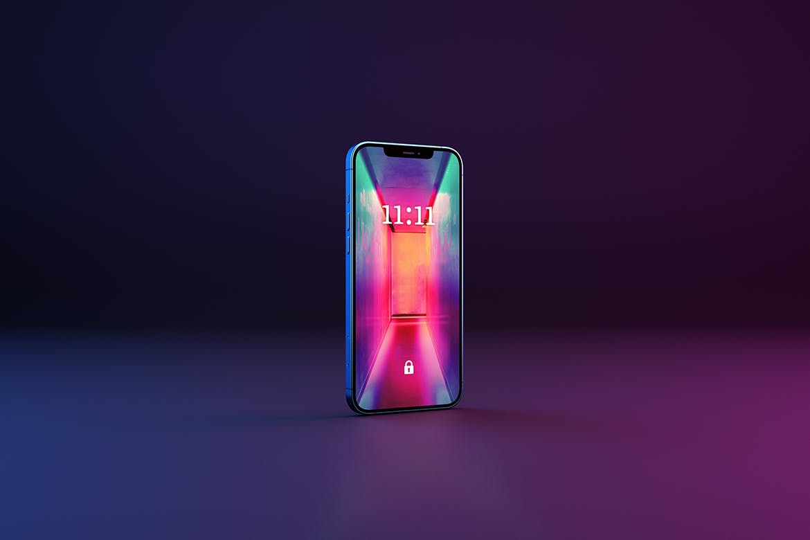 一套非常时尚的多角度iPhone APP UI样机PSD素材包