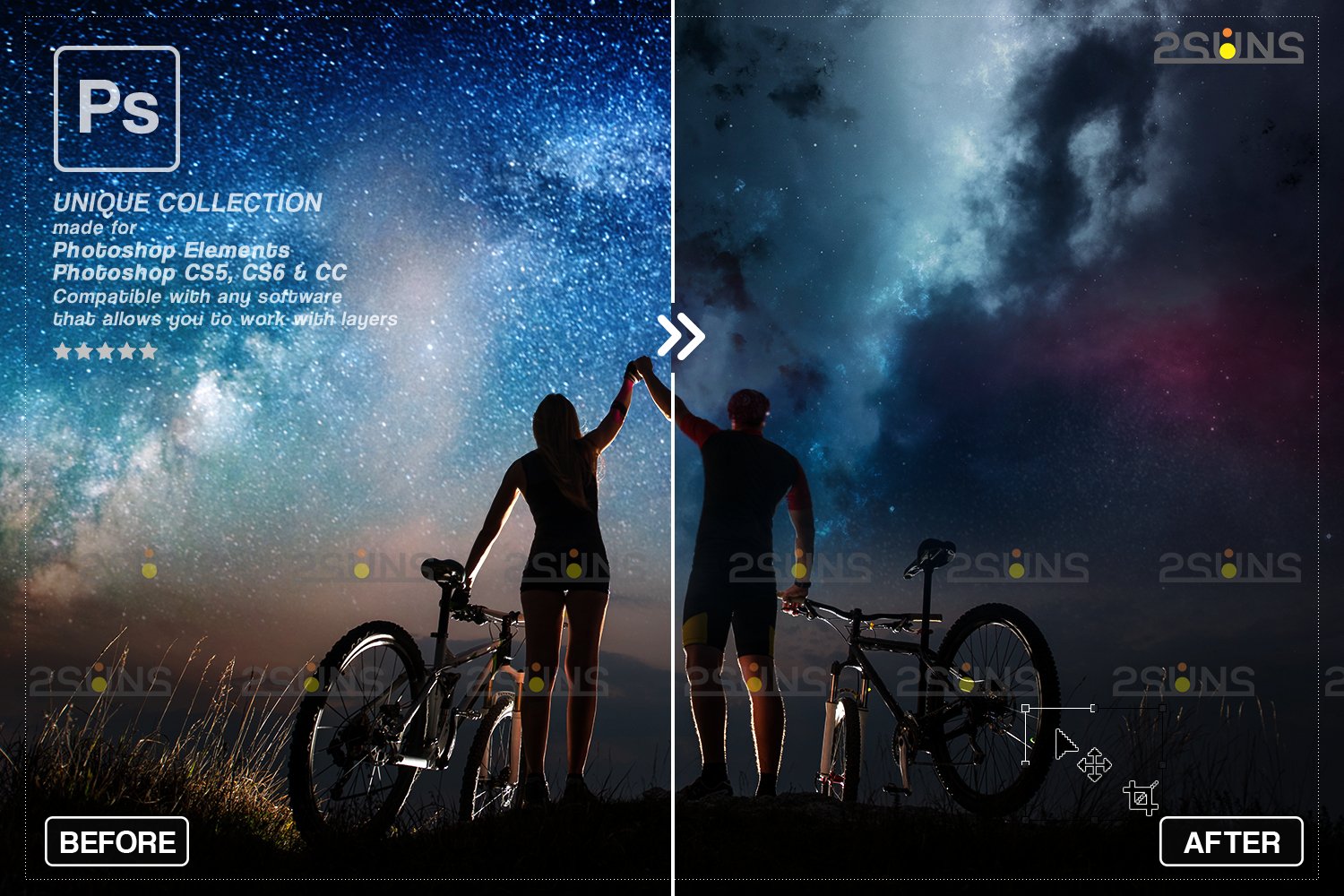 梦幻天空夜景叠层JPG图片素材