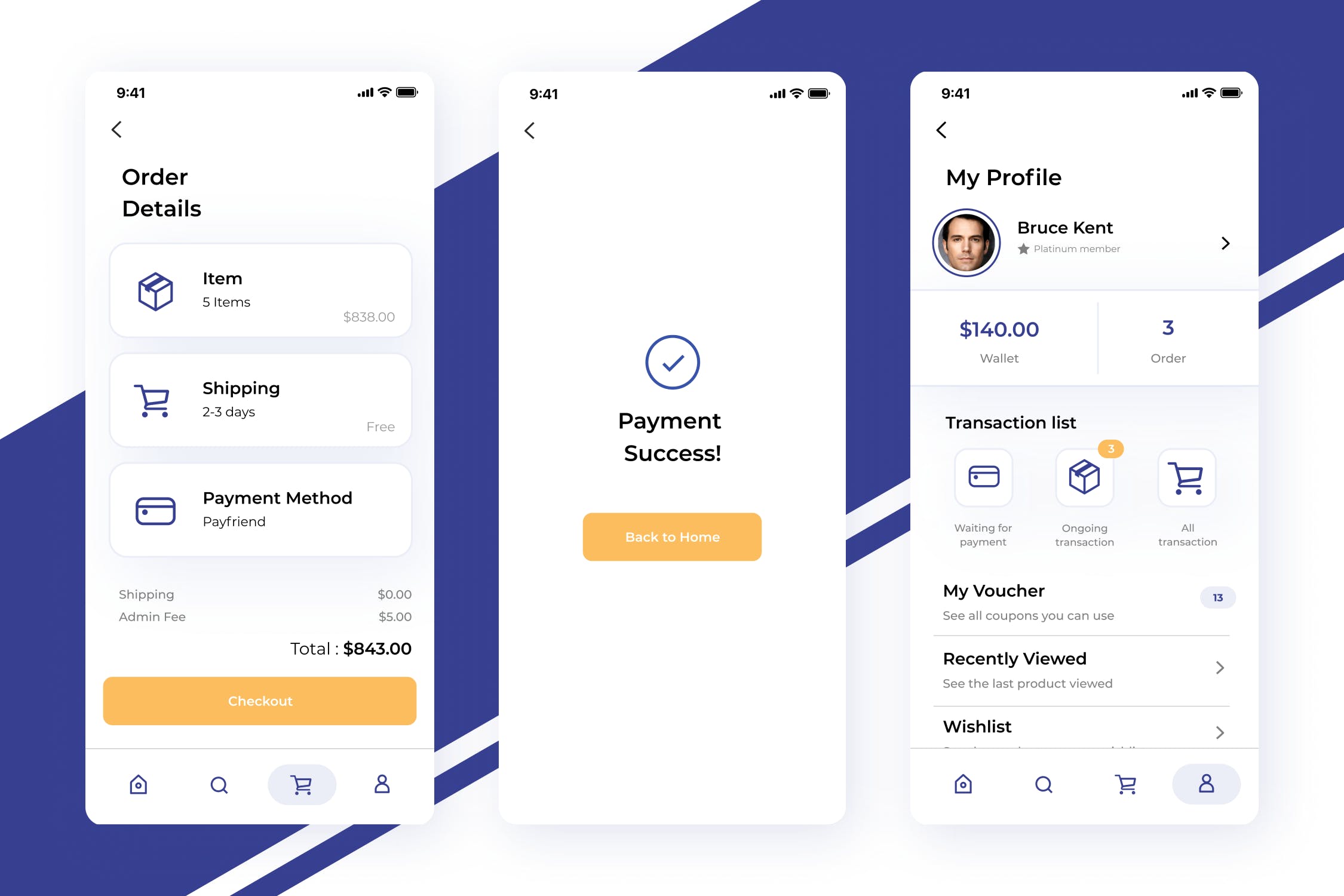 在线家具电商APP UI素材
