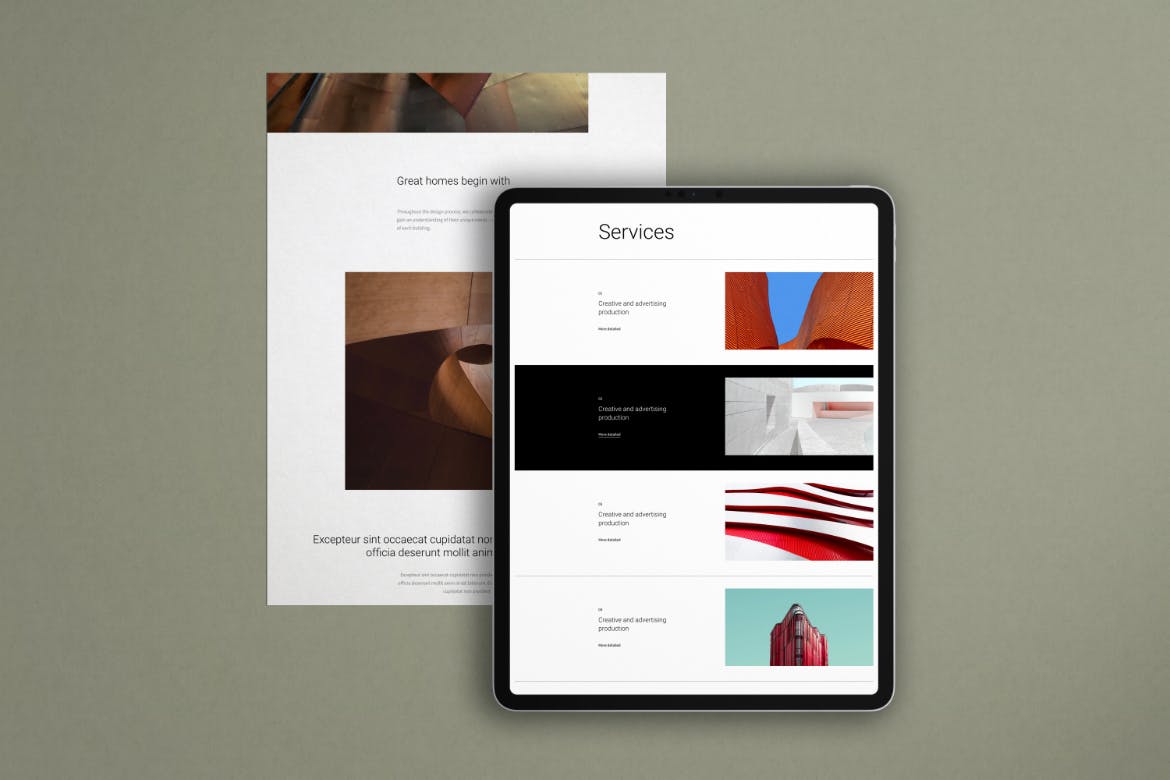 时尚高端的iPad Pro和Paper Scene Generator UI样机PSD素材包