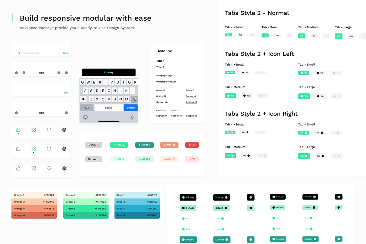 一套清晰完整的设计规范系统UI套装下载（FIG）